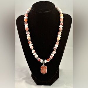 Handmade Fire Agate Necklace